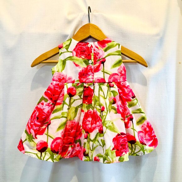 The Children's Place Baby Girl Dress Big Pink Floral Print Size 6-9 Months - Picture 5 of 10